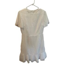Women’s SHEIN White Swiss Dot Dress. Size Medium